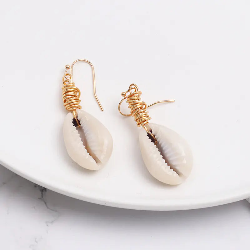 Bohemian Shell Conch Earrings - Vintage Jewelry