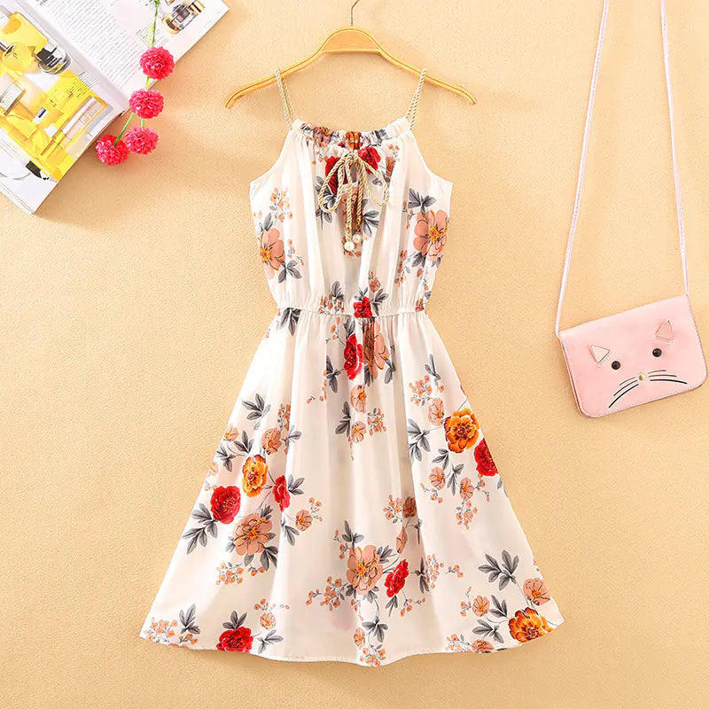 Bohemian Floral Chiffon Maxi Dress for Women