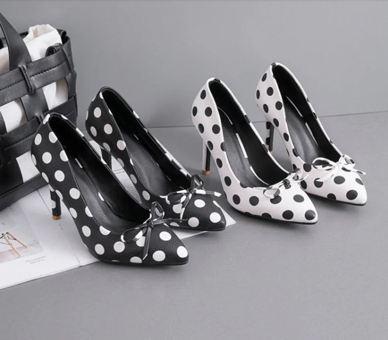 Bow Detail Open-Toe High Heels (Various Styles)