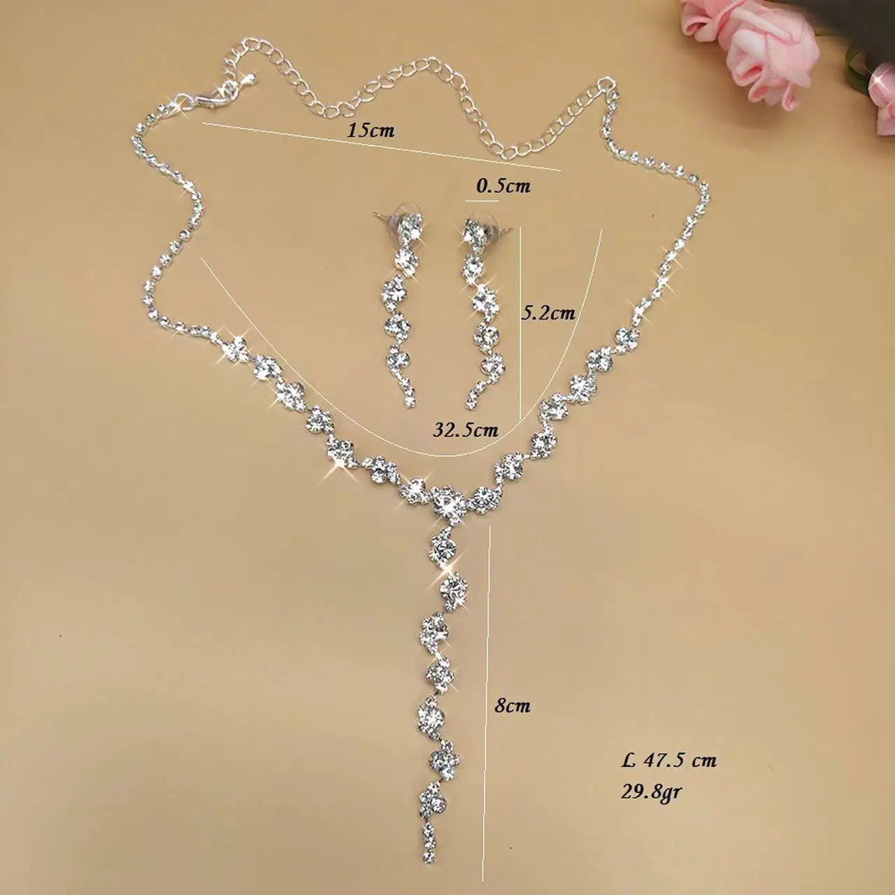 Bridal Jewelry Set with Necklace and Earrings (Wholesale)