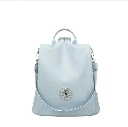 Haze Blue New Fashion Shoulder bag. Leisure Ladies Backpack Large Capacity