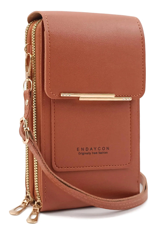 Anti Theft Cell Phone Purses for Women. Small RFID Blocking Crossbody Bags with Wallet. PU Leather Shoulder/Hand Bag Wallet