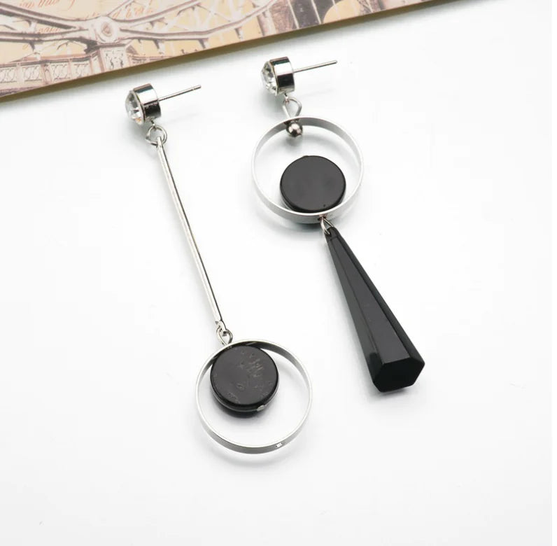 Stylish Asymmetrical Long Drop Earrings for Women