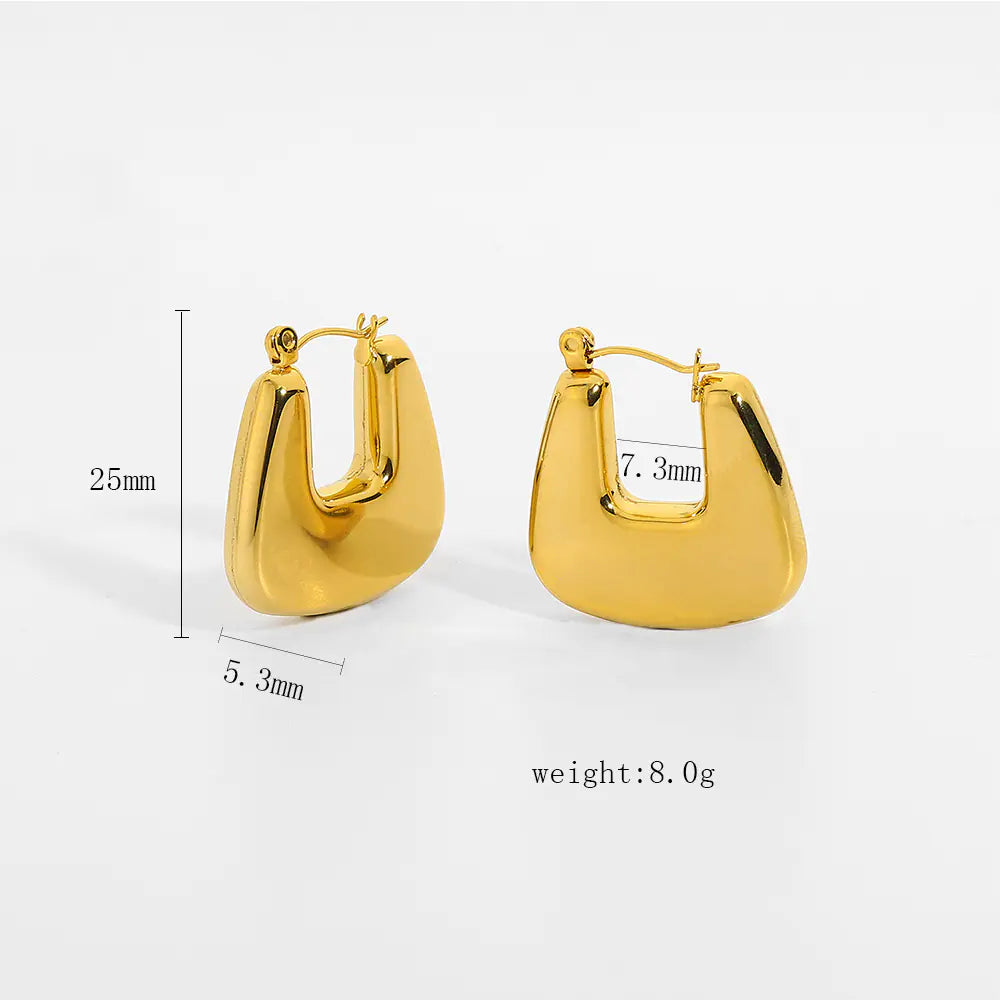 Stylish Stainless Steel Hoop Earrings for Women