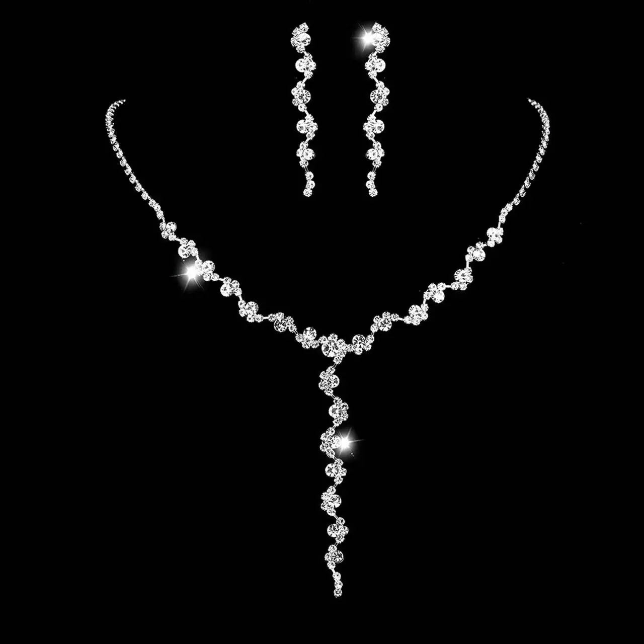 Bridal Jewelry Set with Necklace and Earrings (Wholesale)