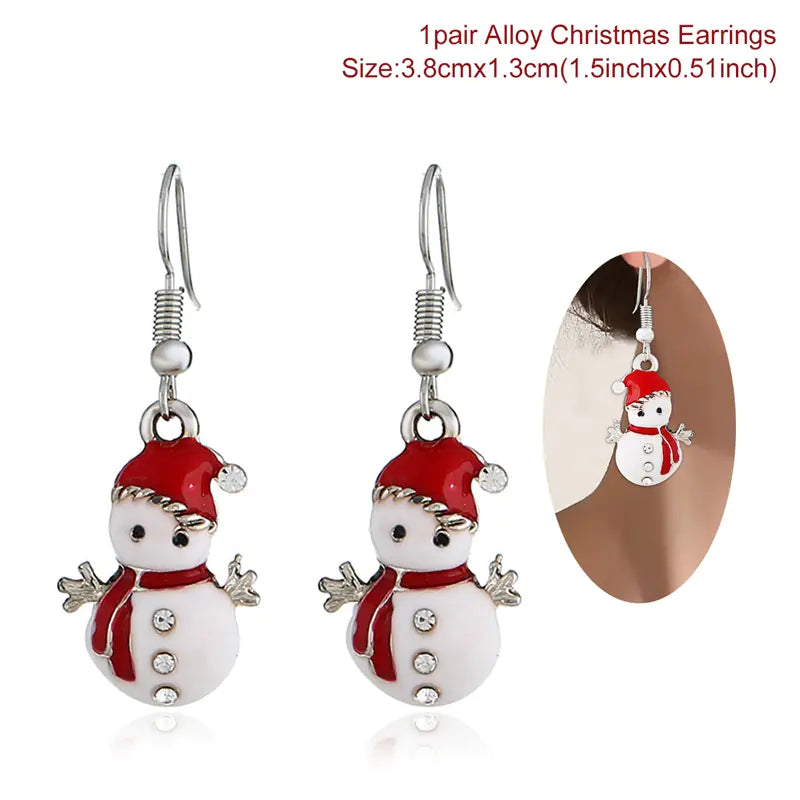 Christmas Jewelry Set: Earrings and Necklace