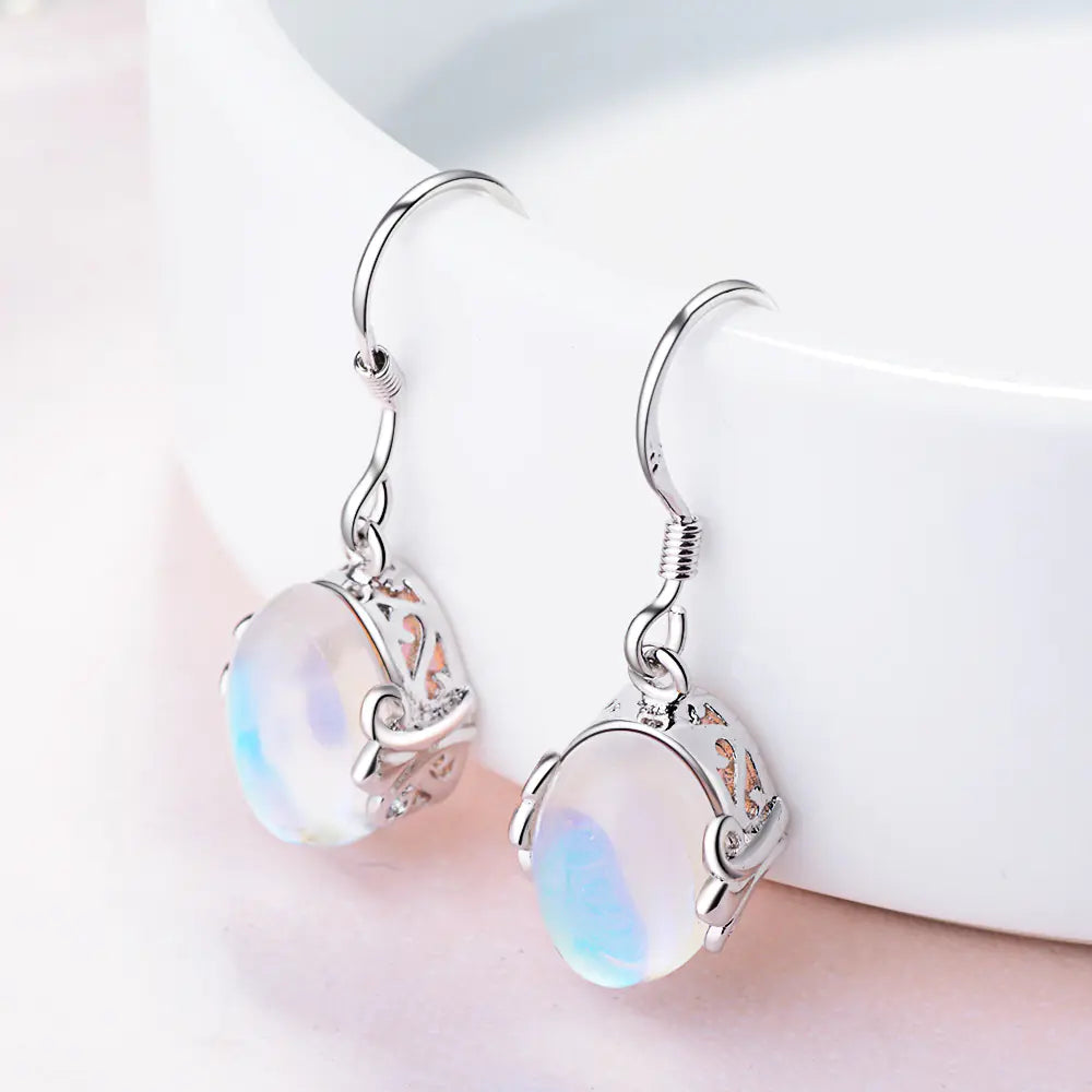 Colorful Moonstone Earrings for Women - Sweet & Delicate