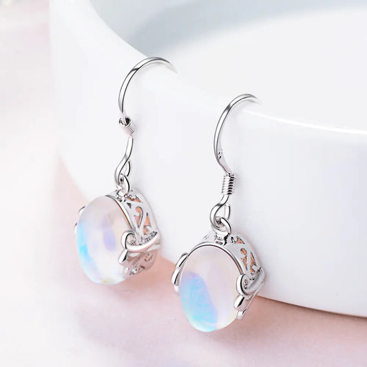 Colorful Moonstone Earrings for Women - Sweet & Delicate
