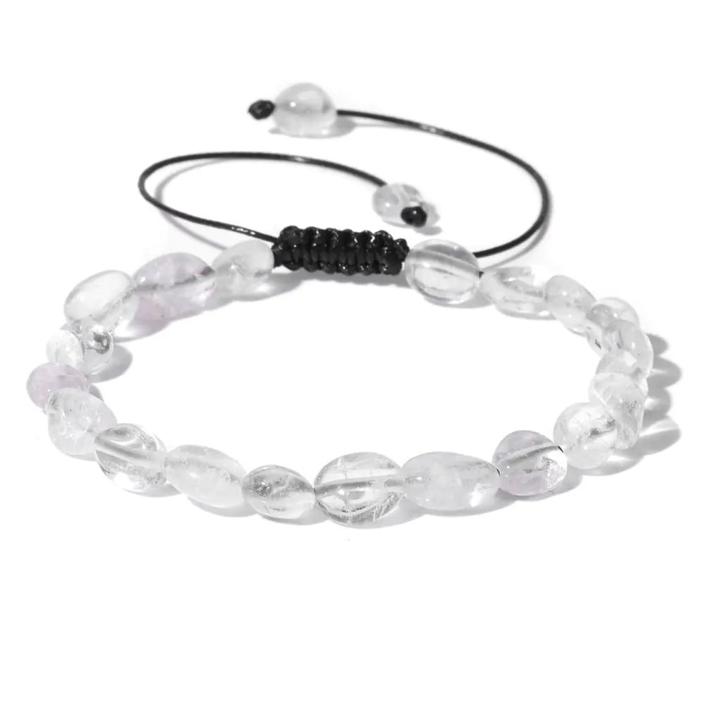 Natural Stone Irregular Beads Woven Bracelet