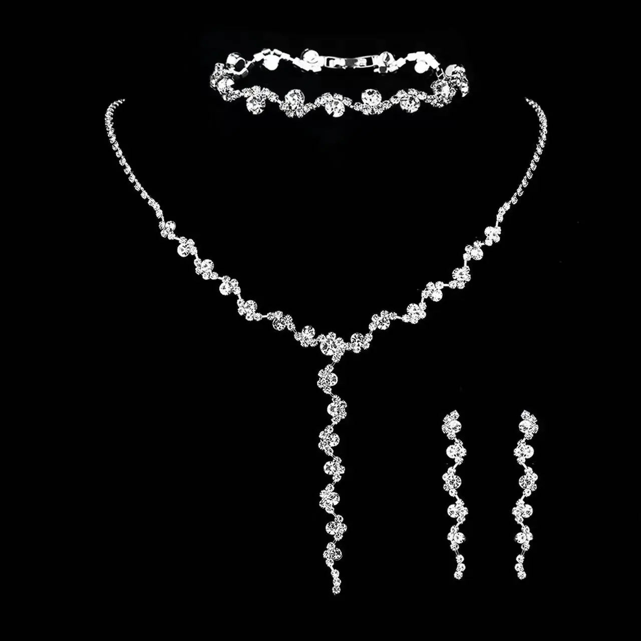 Bridal Jewelry Set with Necklace and Earrings (Wholesale)