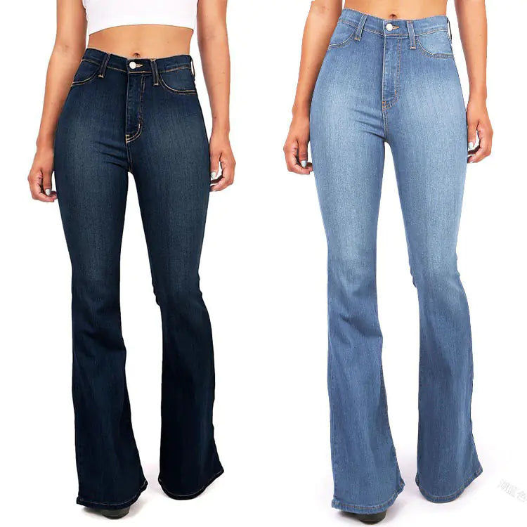 Denim Flared Pants, Bell Bottom Jeans