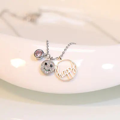 Crown Necklace, Pearl Studs, Round Shell Earrings