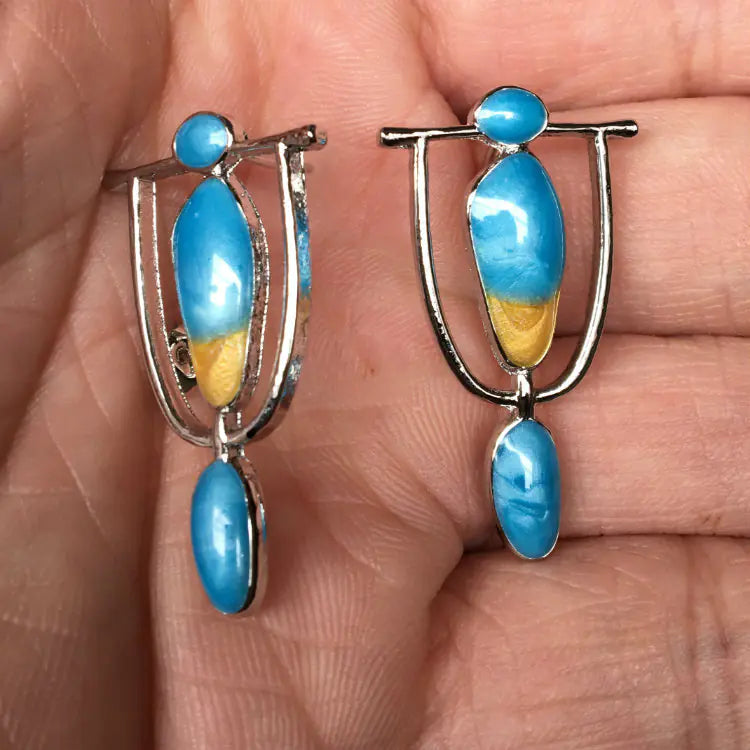 Trendy Colorful Turquoise Earrings for Women