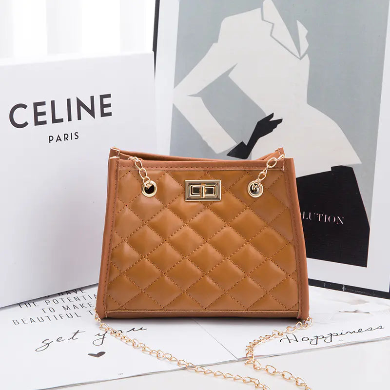 Mini Chain Shoulder Bags - Rhombus Small Square Design