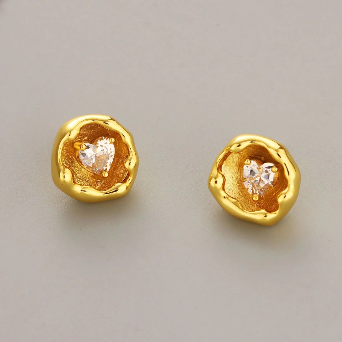 French Vintage Enamel Spiral Earrings for Women