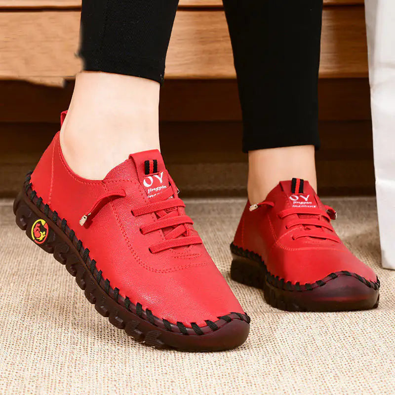 Comfortable Non-Slip PU Leather Women’s Loafers Flats