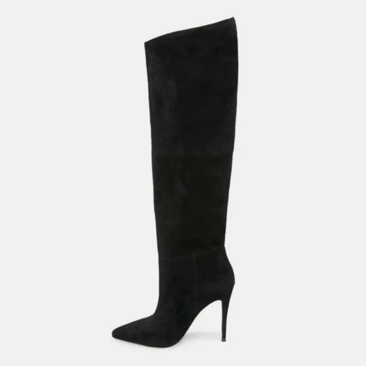 Pleated High Over The Knee Stiletto Heels Boots