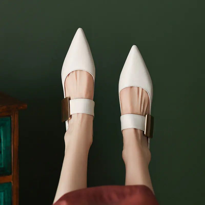 Retro Brown Mary Jane Flats for Women - Spring/Fall