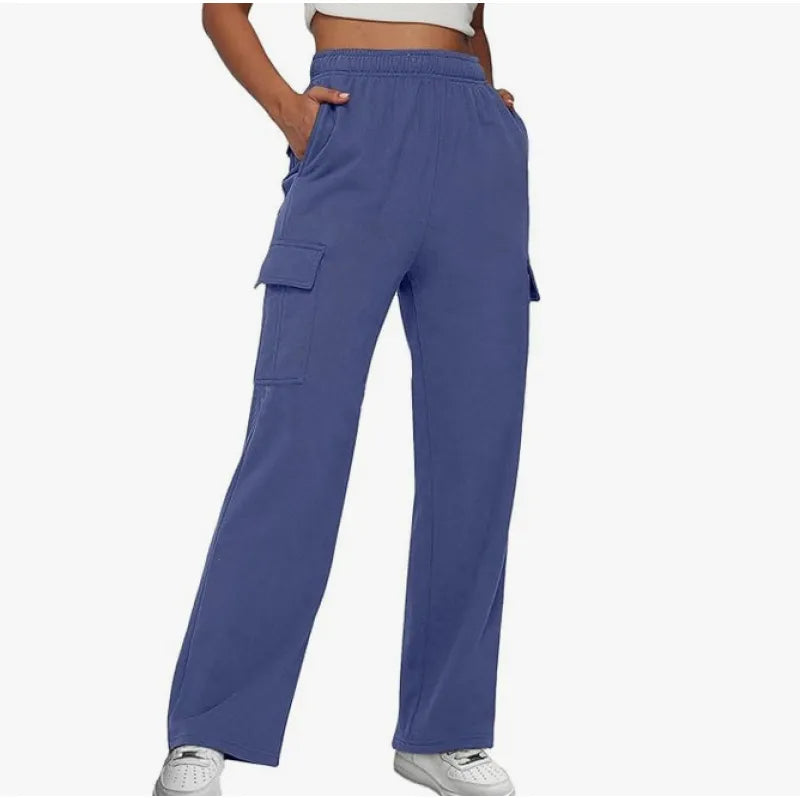 Women's 2 Piece High Waist Slimming Straight Wide Leg Lounge Set