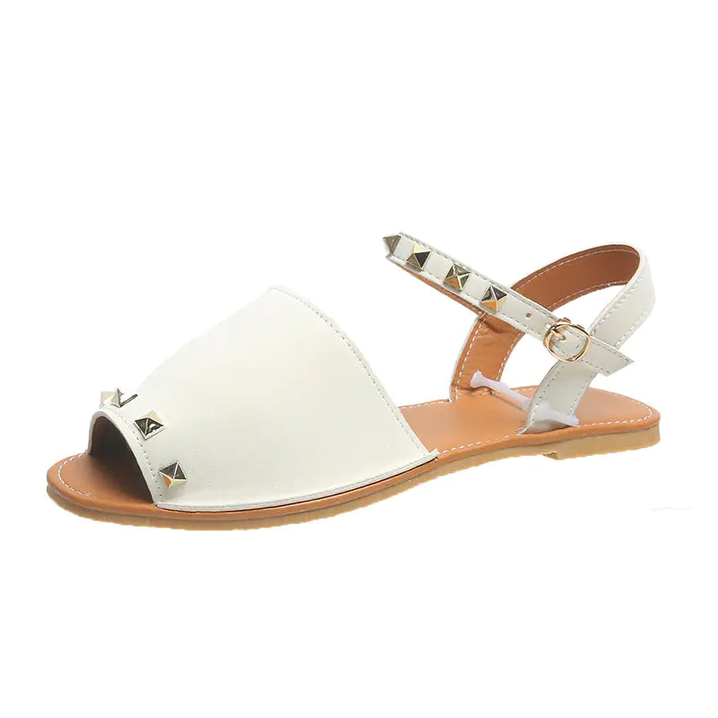 Rivet Sandals for Women - Summer Flat Beach Shoes