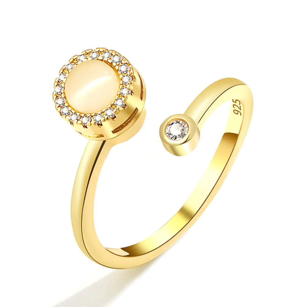 Opal Spinning Ring for Women - Simple Fashion Jewelry
