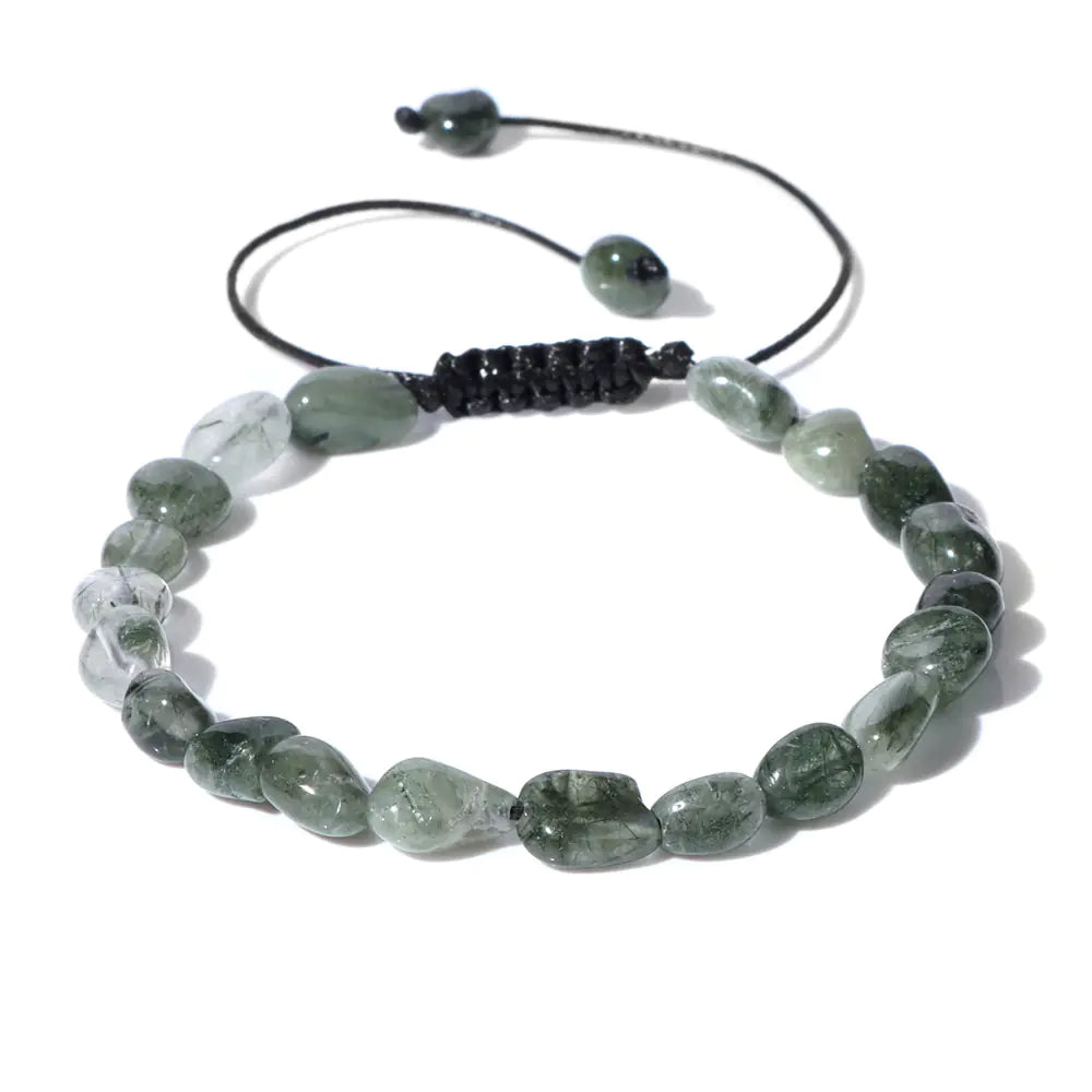 Natural Stone Irregular Beads Woven Bracelet
