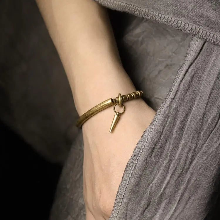 Hammered Pure Copper Vintage Bracelet Design