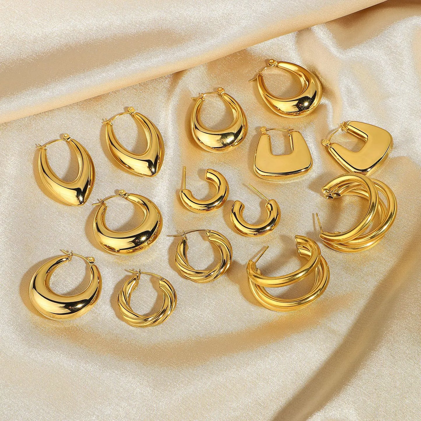 Stylish Stainless Steel Hoop Earrings for Women