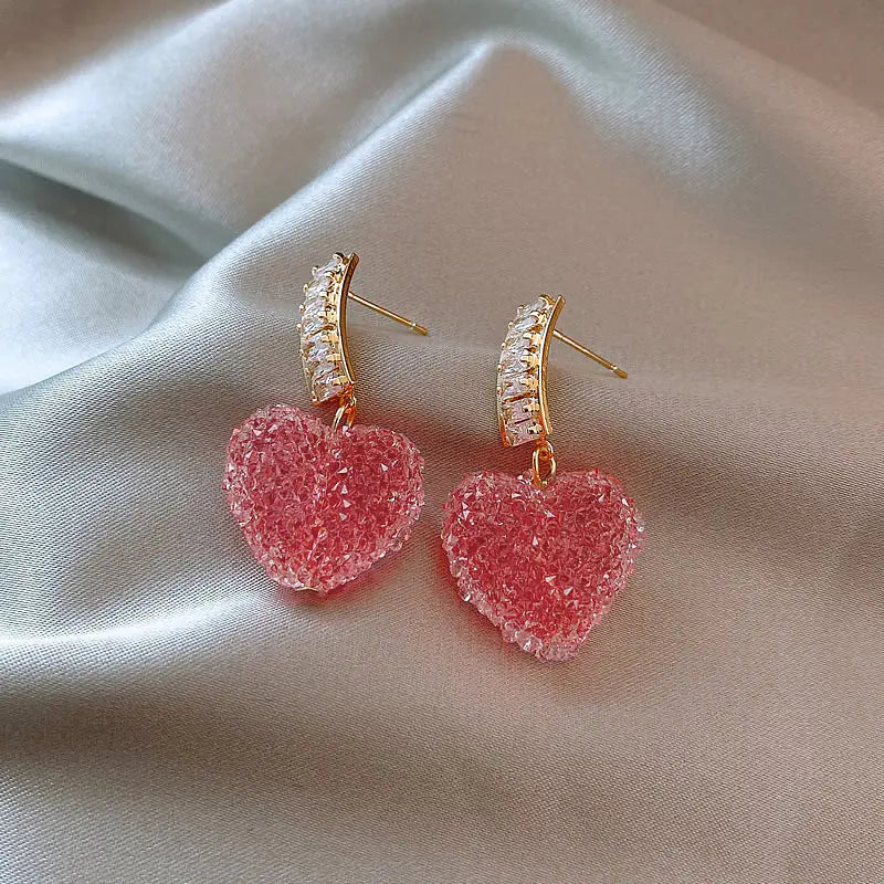 Colorful Soft Candy Love Earrings for Women's Party