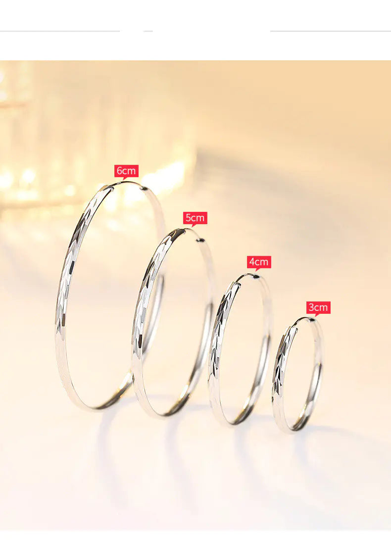 925 Silver Hoop Earrings for Women - Trendy Design