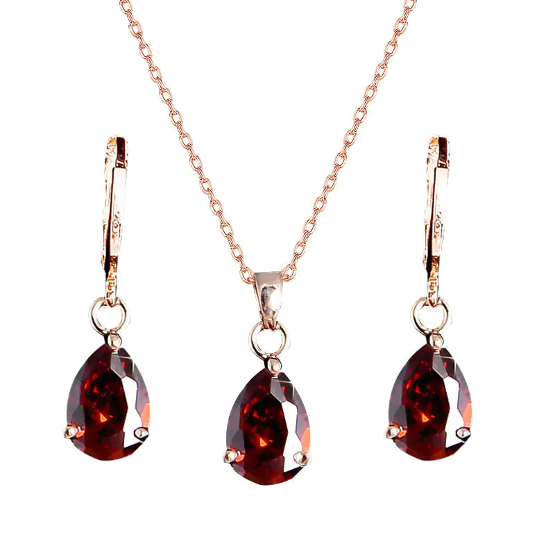 Luxury Jewelry Set for Wedding with Earrings and Necklace