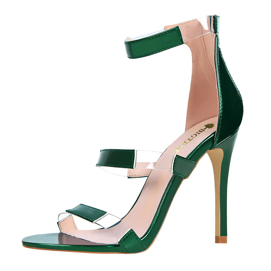Strap Sandals, Slimming High Heels with Thin Heels