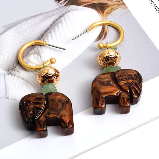Fashionable Cute Elephant Earrings for Women Accessories