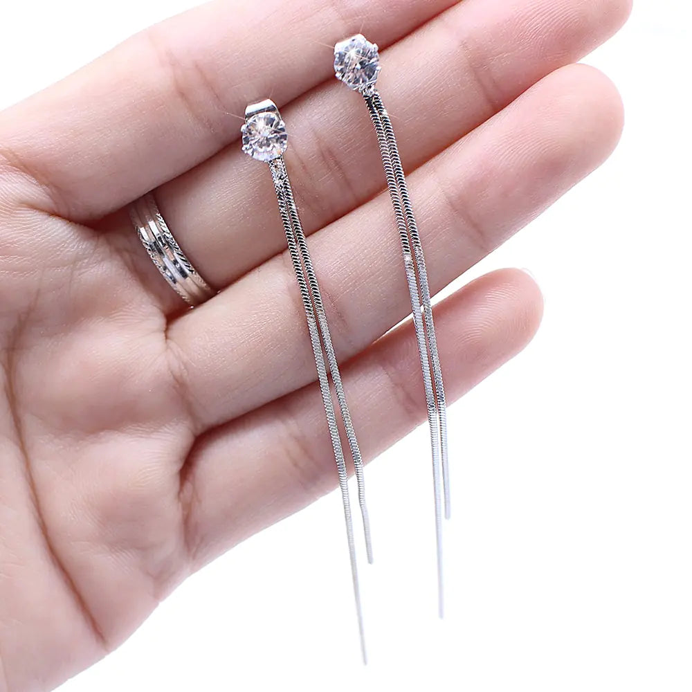 Long Tassel Earrings for Women (Pair)