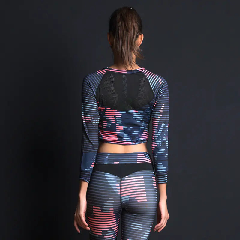 4-Piece Printed Yoga Outfit Set for Women