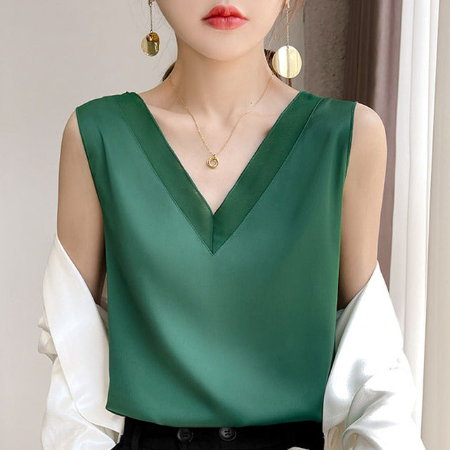 Elegant Women's Silk Satin Sling for Office Wear