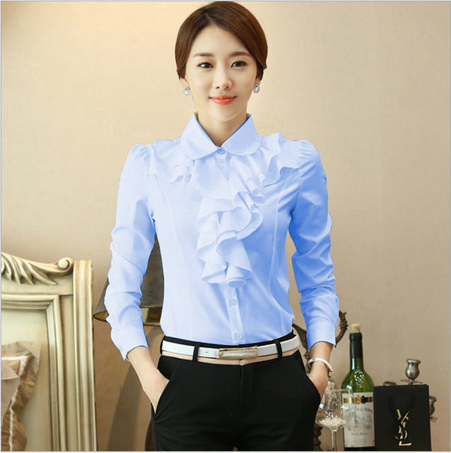 Women's Versatile Chiffon Lace Professional Shirt
