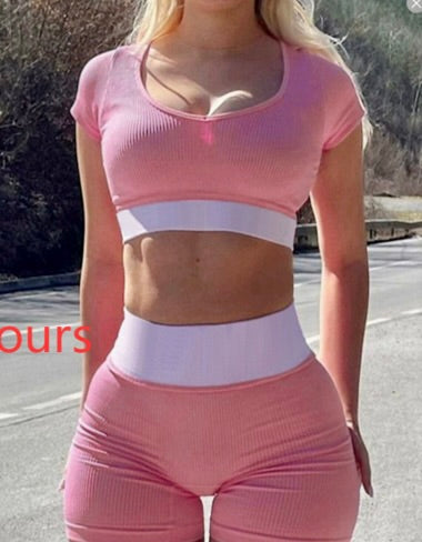 Women's Sports Bra and Yoga Tank Set for Fitness