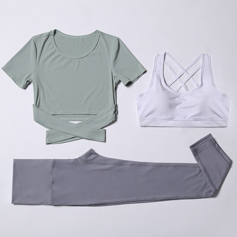 3-Piece Women's Yoga Set with Quick-Dry Tank and Pants