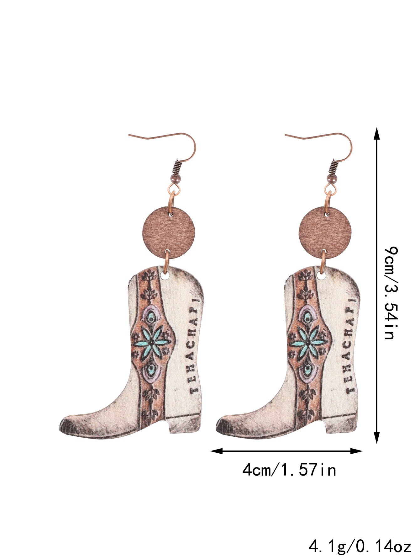 Western Floral Earrings - Vintage Style for Women