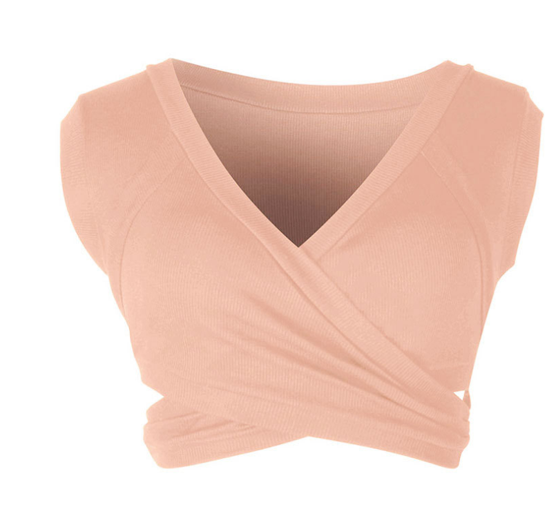 Women's Sleeveless Tie Crop Top Tank Top