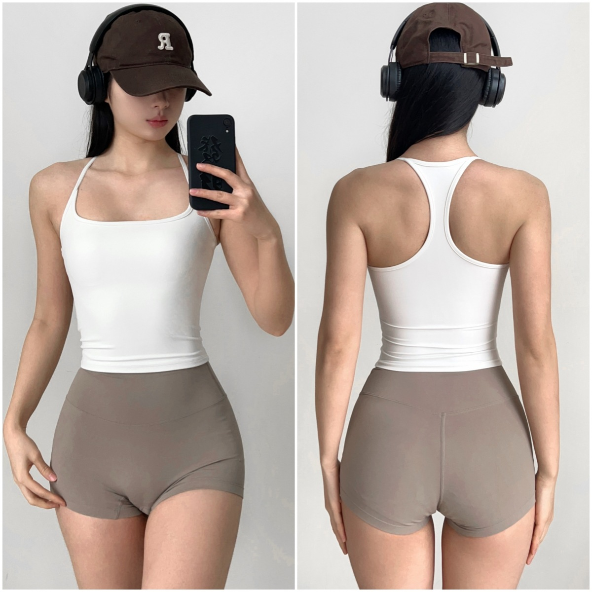 Women's High-Waisted Sleeveless Sports Tank Top