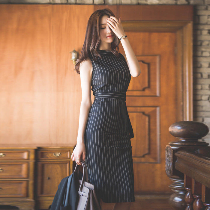 Fashion Striped Bodycon Dress