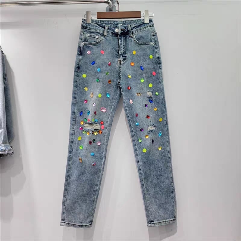 Women's High Waist Ripped Slimming Jeans