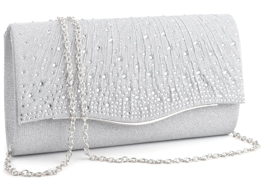 Clutch Purses for Women. Evening Handbags for Formal Wedding Party, Cocktail, Prom. Crossbody Shoulder Envelope Bag