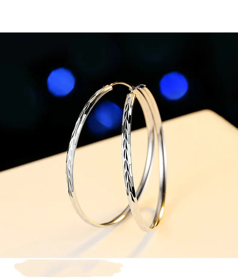 925 Silver Hoop Earrings for Women - Trendy Design