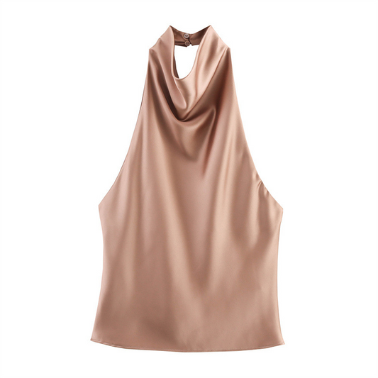 Satin Halter Neck Dress