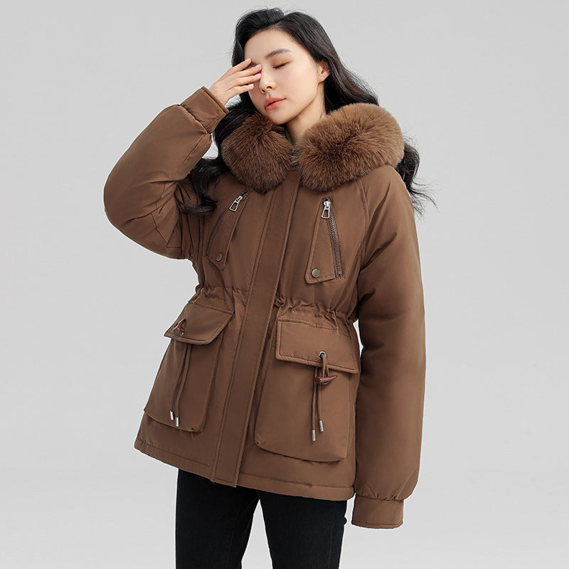 Horn Button Parka, Women's Loose Coat Jacket
