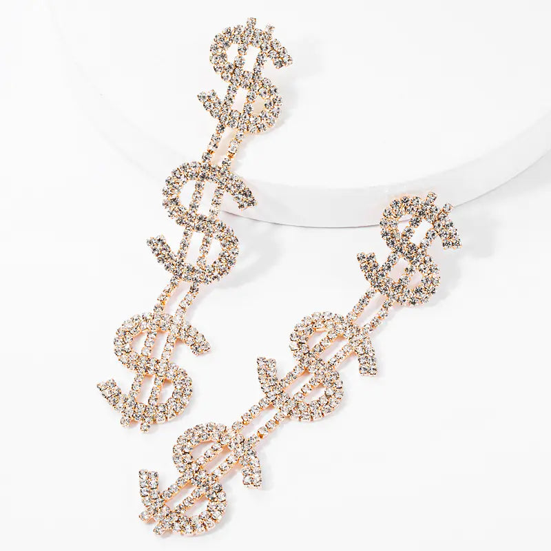 Stylish Multi-Layer Vintage Dollar Earrings for Women