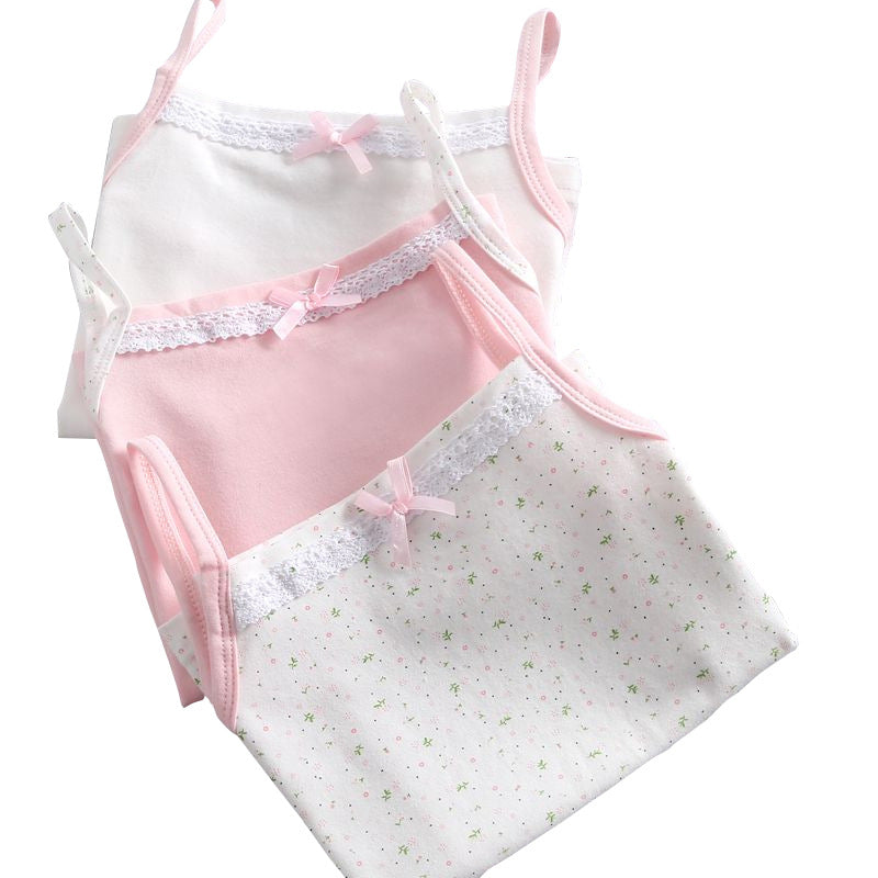 Girl's Cotton Cami Top - Solid/Floral Patterns
